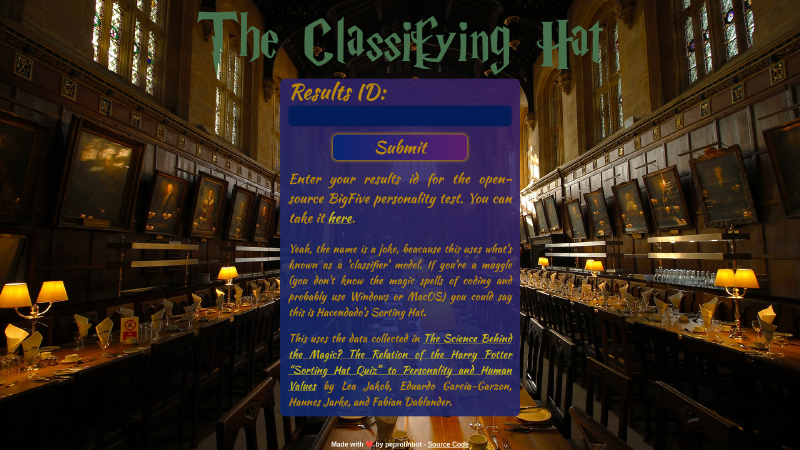 Screenshot of the web page